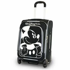 Buy 😉 Disney Rolling Luggage - Mickey Mouse Design - Black And White - 20" ✔️