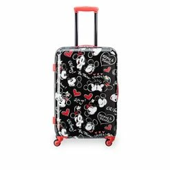 Budget ???? Disney Rolling Luggage - Mickey And Minnie Mouse Faces - 26" ????