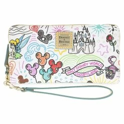 Outlet 🌟 Disney Dooney And Bourke Wallet - Sketch - White 🧨