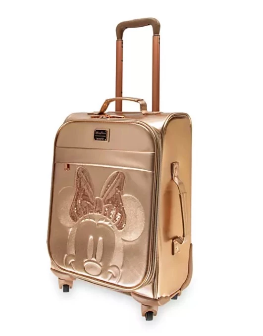 Best Sale ???? Disney Loungefly Rolling Luggage - Minnie Mouse - Briar Rose Gold ???? 3 Best Sale ???? Disney Loungefly Rolling Luggage - Minnie Mouse - Briar Rose Gold ????