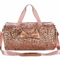 Budget ???? Disney Loungefly Duffel Bag - Minnie Sequin - Briar Rose Gold ????