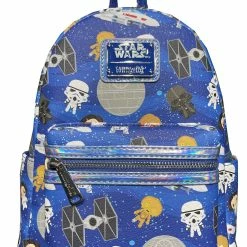 Top 10 ???? Disney Loungefly ???? Backpack - Star Wars Chibi - Blue ????